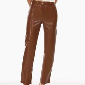 Aritzia Wilfred Melina Pant Regular Full Length in Cognac Brown Size 6